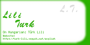 lili turk business card