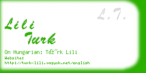 lili turk business card